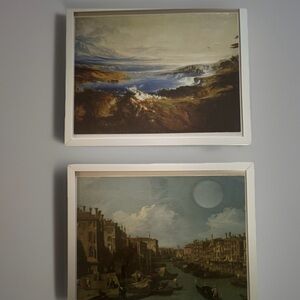 Canal Near Rialto Bridge, Venice Canaletto Repro,The Plains Of Heaven,Two Prints